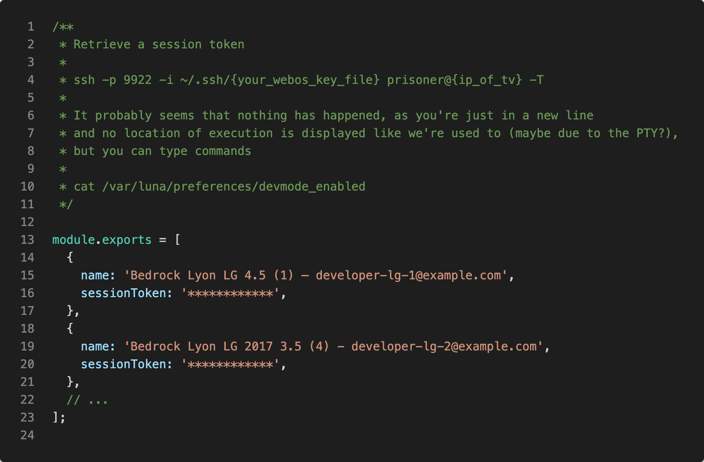 LG webOS CRON configuration to extend Developer Mode